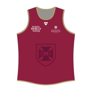 UQ Rebels reversible singlet maroon front
