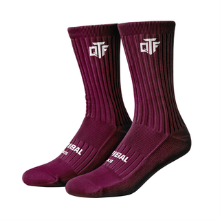 QTF Crew Socks - Maroon