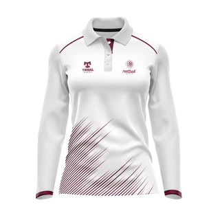 Netball QLD 2026 Umpire Long Sleeve Polo