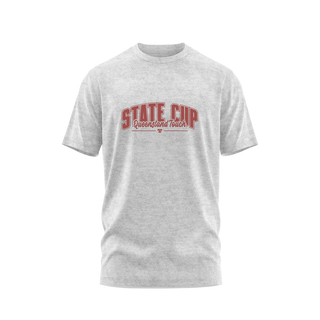 QTF Junior State Cup Supporter Tee - White Marle