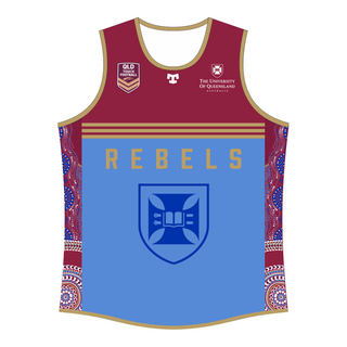 UQ Rebels state cup singlet front