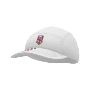QTF 5-Panel Performance Cap - White