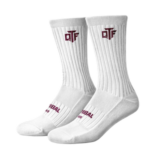 QTF Crew Socks - White