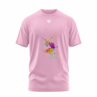 rythmic tee front bubblegum small