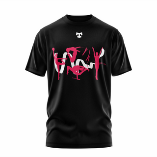 ribbon tee front black small