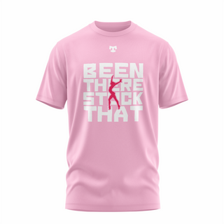 Been there stuck that tee front bubblegum small